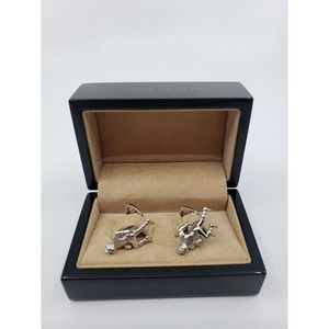 new jan leslie Movable Football Player Sterling Silver Cufflinks $695